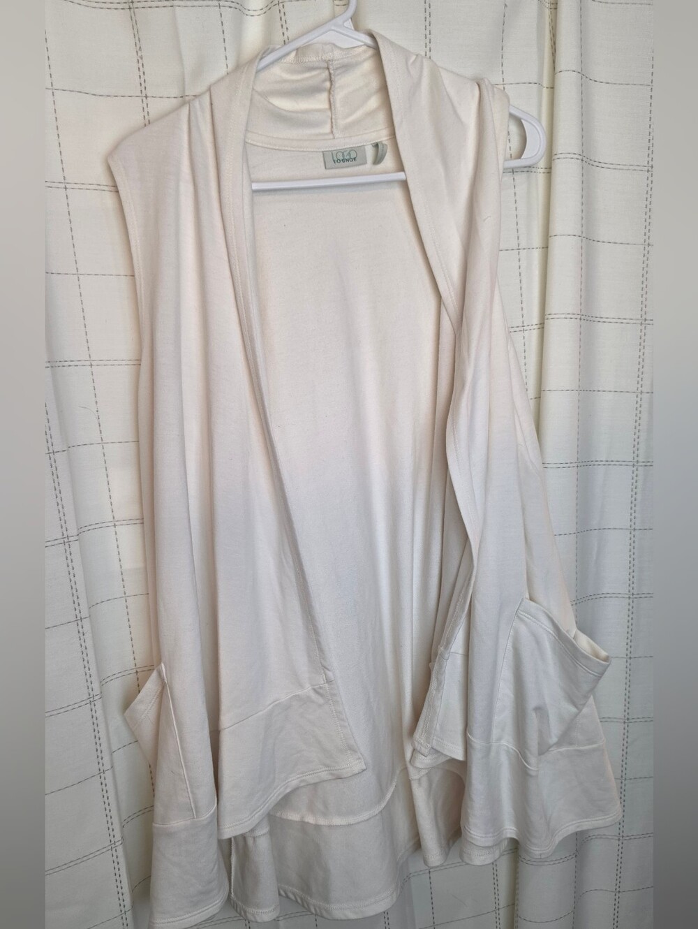 Logo Lori Goldstein Drape Front Vest with Pockets